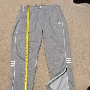 Adidas Kids Gray Joggers with White Accents